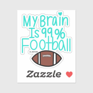 Pegatina Mi Cerebro Es 99% Fútbol