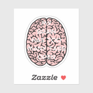 Pegatina Mi cerebro tiene demasiadas pestañas, fichas cereb