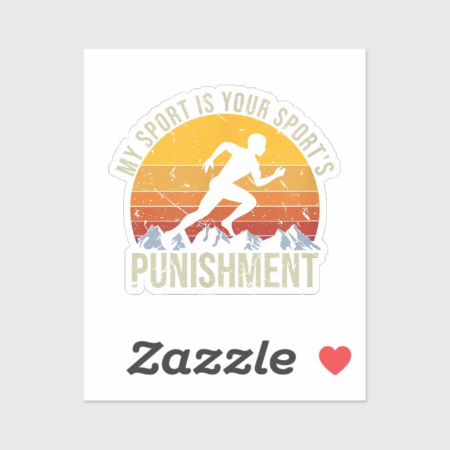 Pegatina Mi deporte es tu corte de castigos deportivos (Hoja)