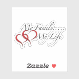 Pegatina Mi familia mi vida