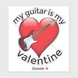 Pegatina Mi guitarra es mi San Valentín