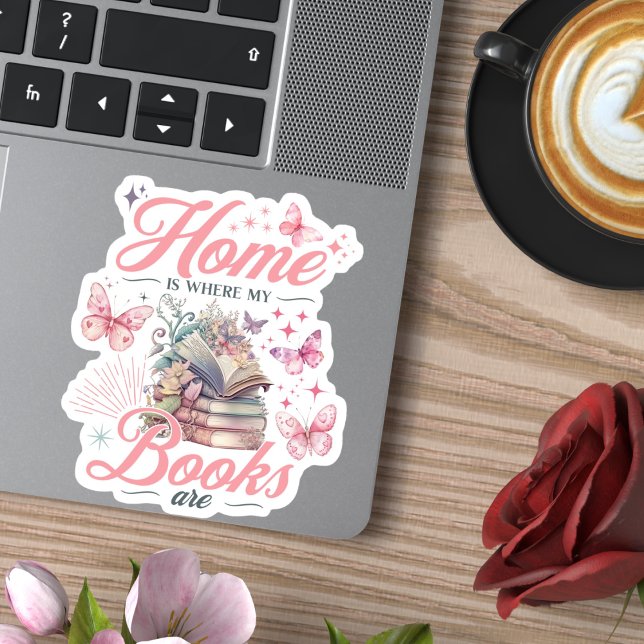 Pegatina Mi hogar es donde está mi libro (Subido por el creador)