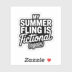 Pegatina Mi Libro Verano Fling Es Ficticio Otra Vez Diverti