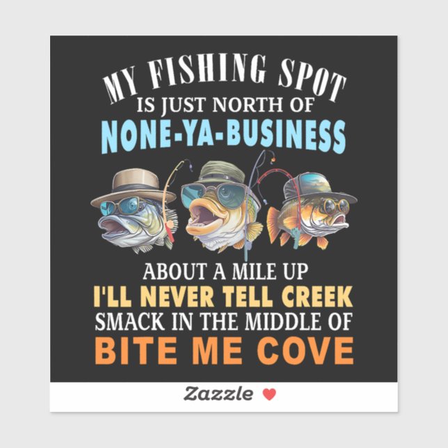 PEGATINA MI LUGAR DE PESCA (Hoja)