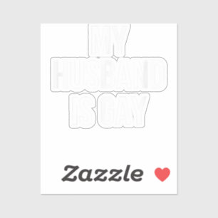 Pegatina Mi marido es gay