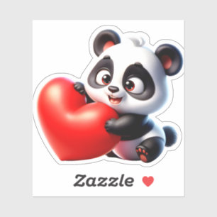 Pegatina Mi panda valentine