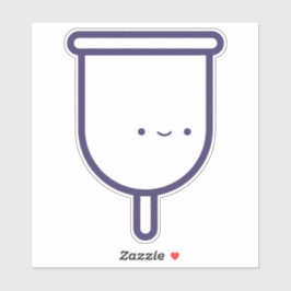 Pegatina Mi primer periodo de la Copa Menstrual de las Niña