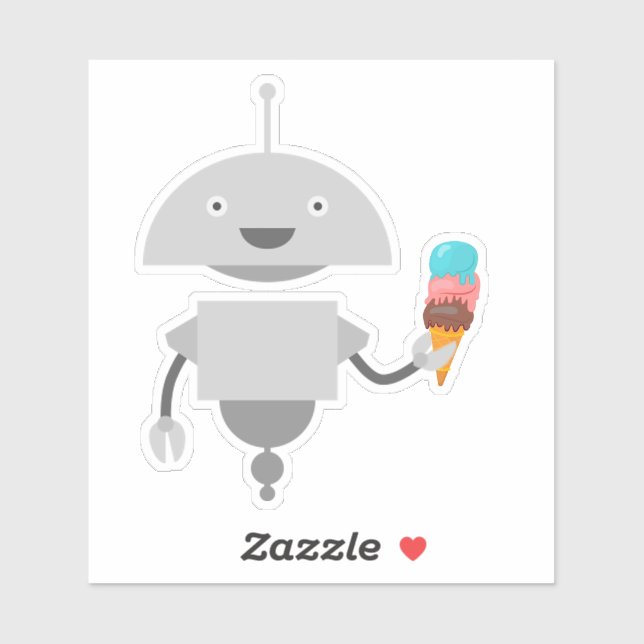 Pegatina Mia con helado (Hoja)