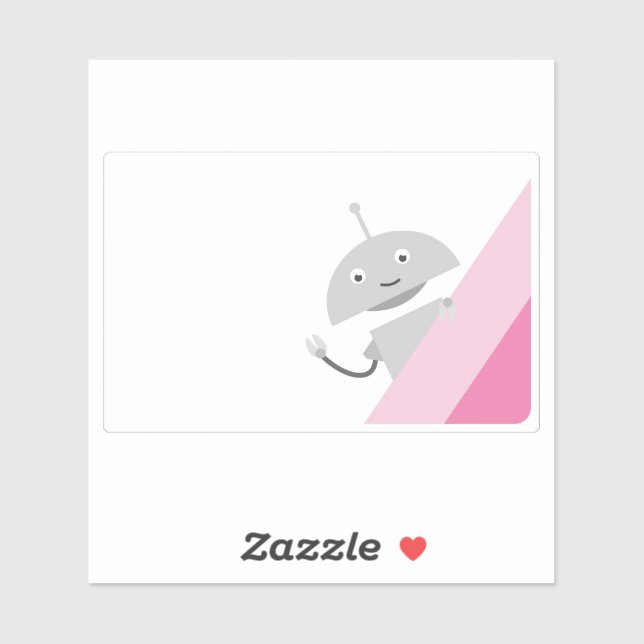 Pegatina Mia de Peeking - rosa (Hoja)