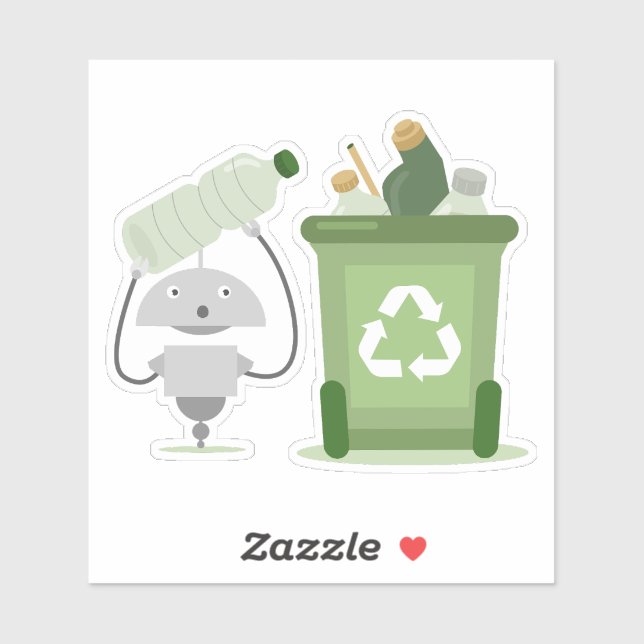 Pegatina Mia de reciclaje (Hoja)