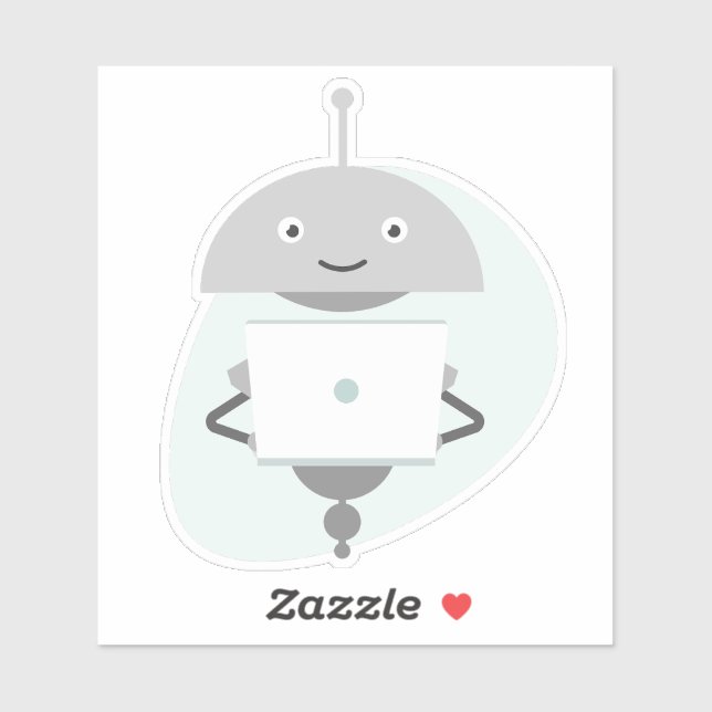 Pegatina Mia en una laptop (Hoja)