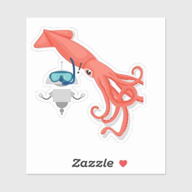 Pegatina Mia squid (Hoja)