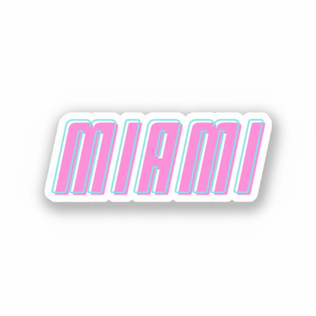 Pegatina Miami (Anverso)