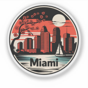 Pegatina Miami City Florida USA