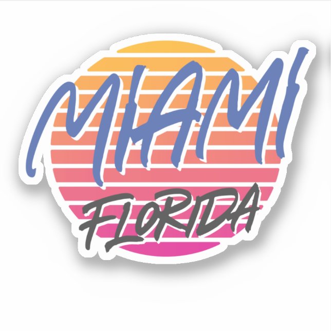 Pegatina Miami Florida (Anverso)