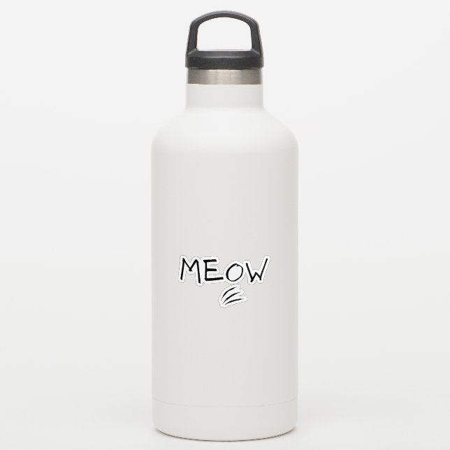 Pegatina Miau (Botella de agua)