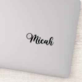 Pegatina Micah Name - Caligrafía manuscrita