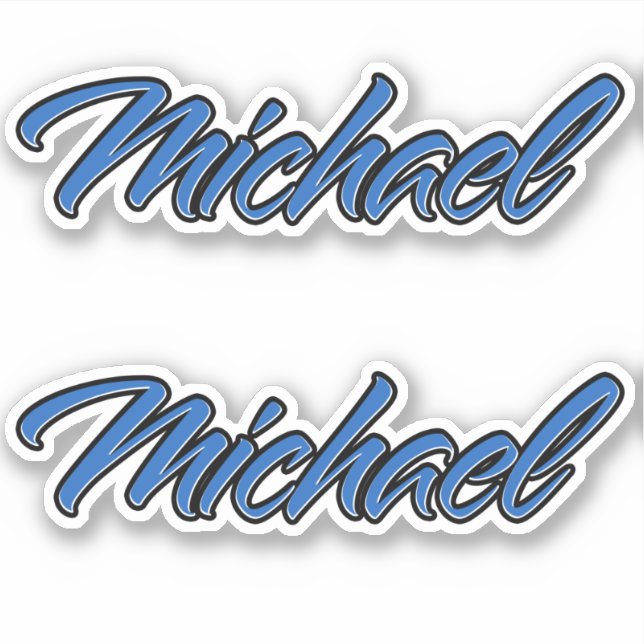Pegatina Michael Name blue Aufkleber Sticker Stickerset (Anverso)