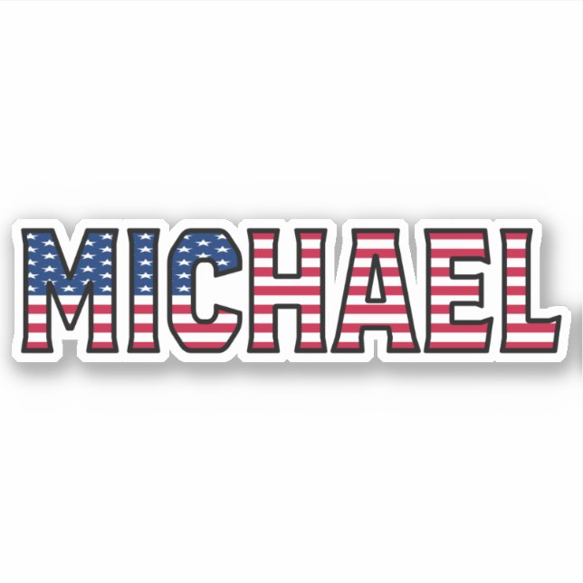 Pegatina Michael Name Vorname USA Sticker Stickerset (Anverso)
