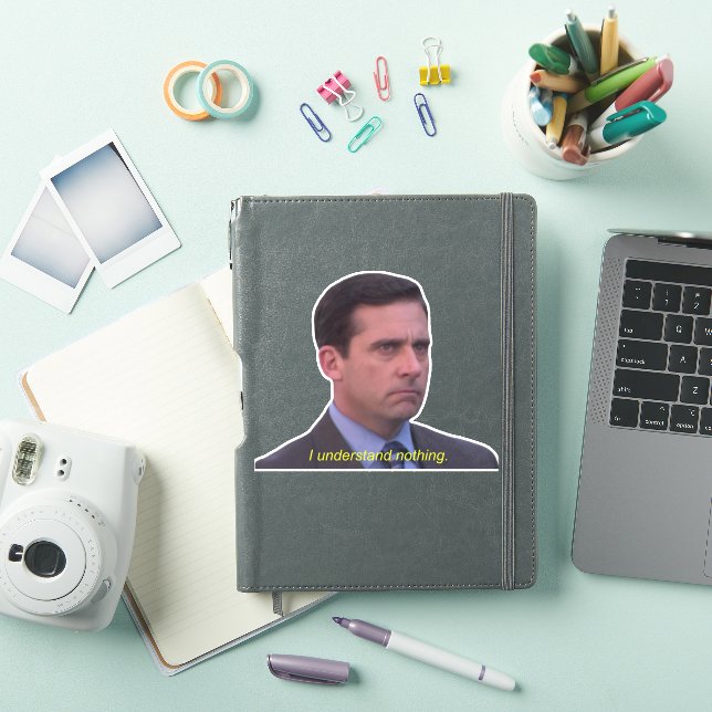 Pegatina Michael Scott - Entiendo nada (Funda para iPad)