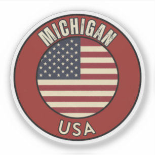 Pegatina Míchigan Estados Unidos de América