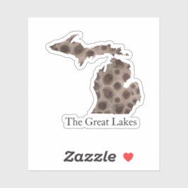 Pegatina Michigan Petoskey Stone, Grandes Lagos intermitent