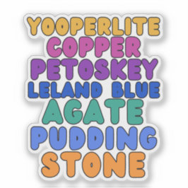 Pegatina Michigan Rockhound Custom-Cut Vinyl Sticker