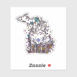 Pegatina Michigan Whimsy Wildflower Meadow Vinyl Sticker