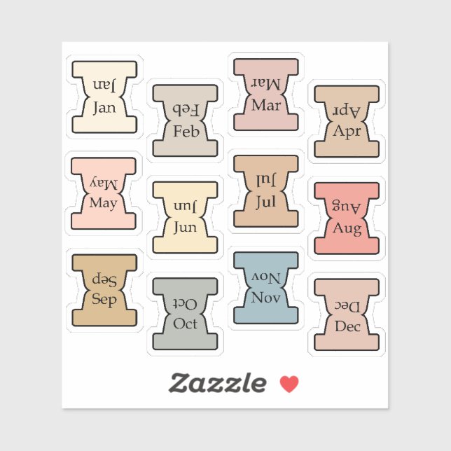 Pegatina Micro Monthly Index Tab Pastel Bujo Planner Labels (Hoja)