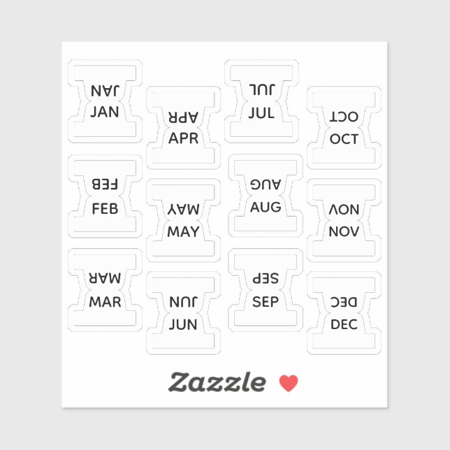Pegatina Micro Months Index Tab Bujo Divider Labels Planner (Hoja)