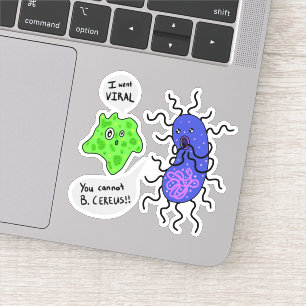 Pegatina Microbios Virales