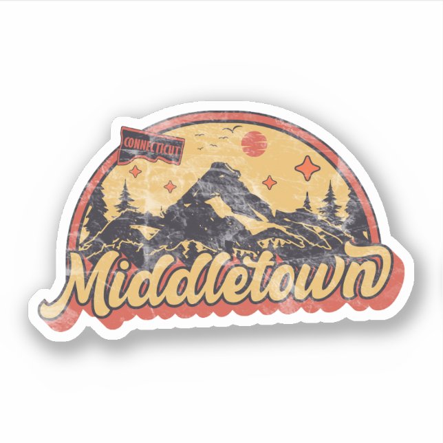 Pegatina Middletown, Connecticut (Anverso)