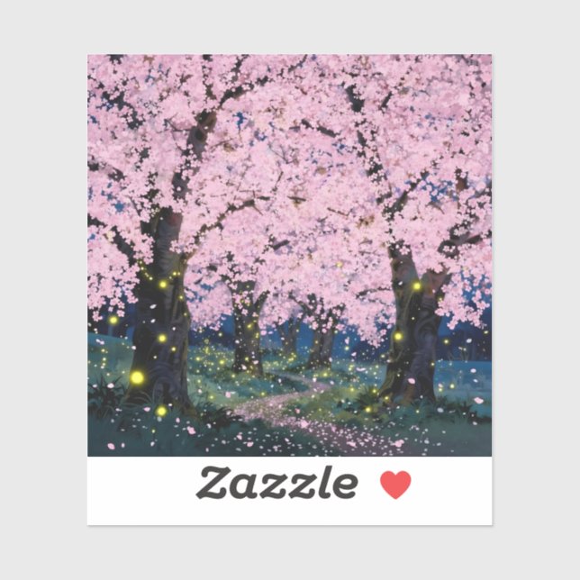 Pegatina Midnight Bloom - Vinilo Cuadrado  (Hoja)