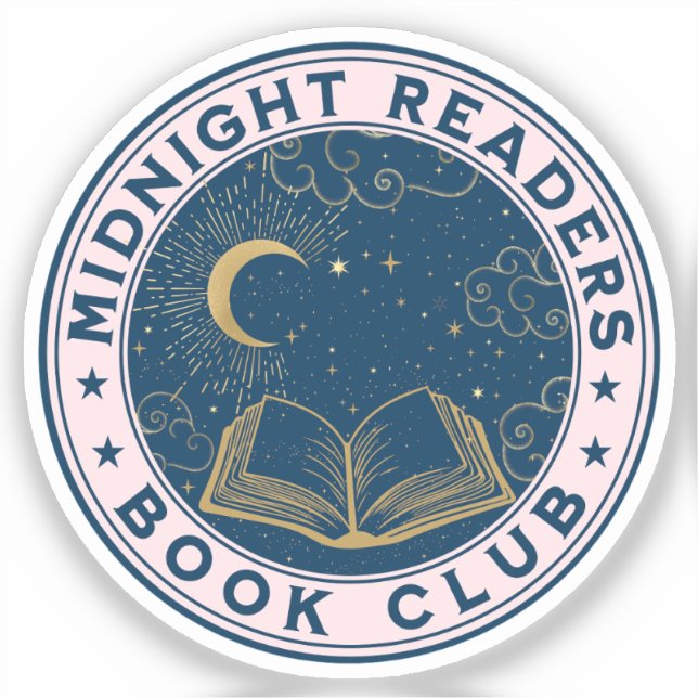 Pegatina Midnight Readers Book Club (Anverso)