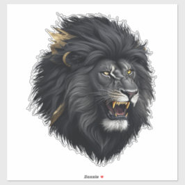 Pegatina Miedo, el león negro