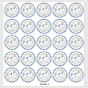 Pegatina Miel cruda embotellada a mano en el patio trasero 