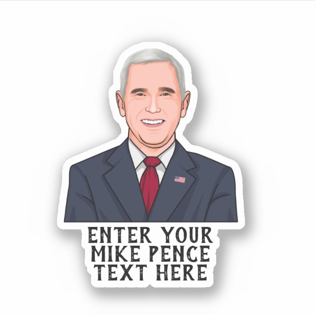 PEGATINA MIKE PENCE PERSONALIZADO (Anverso)