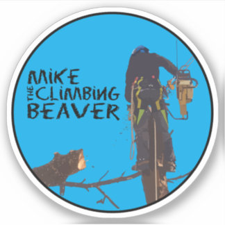 Pegatina Mike the Climbing Beaver