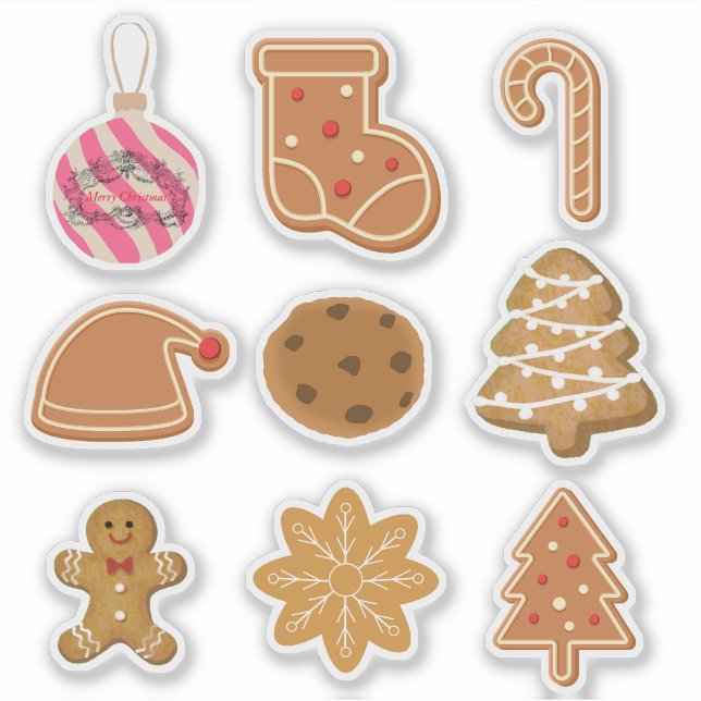 Pegatina Mikitiez gingerbread christmascookiesandmilk santa (Anverso)