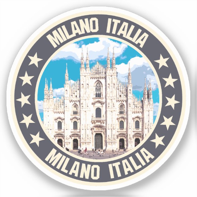 Pegatina Milán (Anverso)