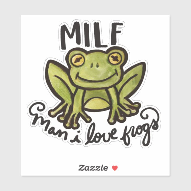 Pegatina MILF Man I love froggys divertido humor (Hoja)