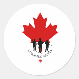 Pegatina militar veterano de Canadá