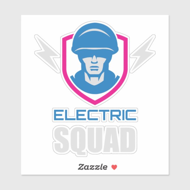 Pegatina Military Squad Soldier Neon (Hoja)