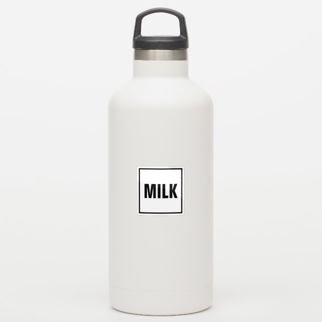 Pegatina “MILK” Label Sticker – Minimalist design (Botella de agua)