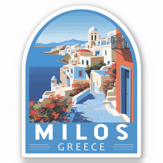 Pegatina Milos Grecia Viaje al arte (Anverso)