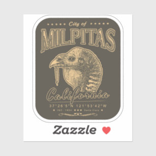 PEGATINA MILPITAS SANTA CLARA - SILICON VALLEY CALIFORNIA