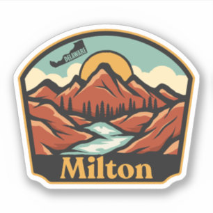 Pegatina Milton, Delaware 