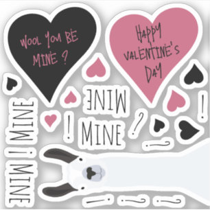 Pegatina Mina de mina de minas divertidas Valentine Llama T