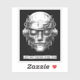 Pegatina Mind Control Cyberpunk Robot