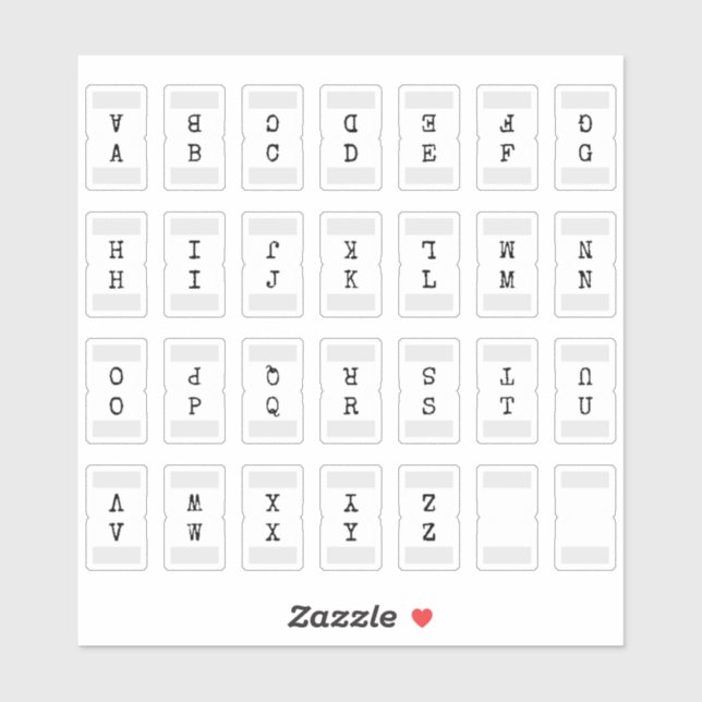 Pegatina Mini Alphabet Index Tab Page Divider Tab Folded  (Hoja)